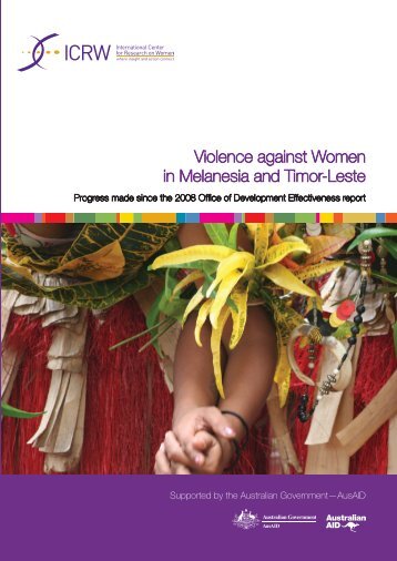 Violence against Women in Melanesia and Timor-Leste ... - ICRW