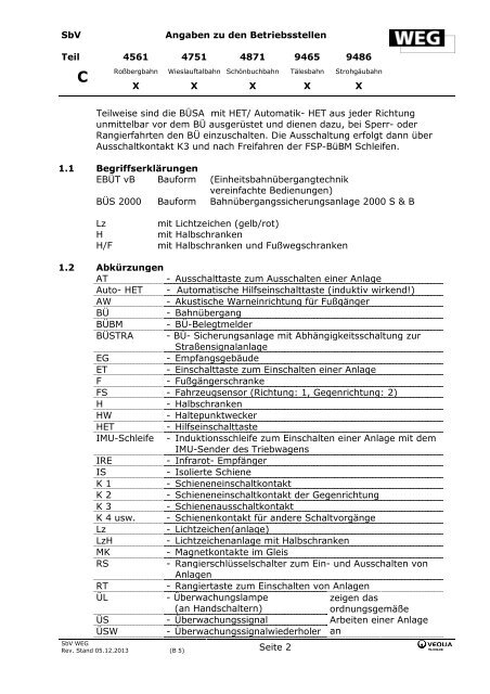 Berichtigung 5 zur SbV - WÃ¼rttembergische Eisenbahn-Gesellschaft