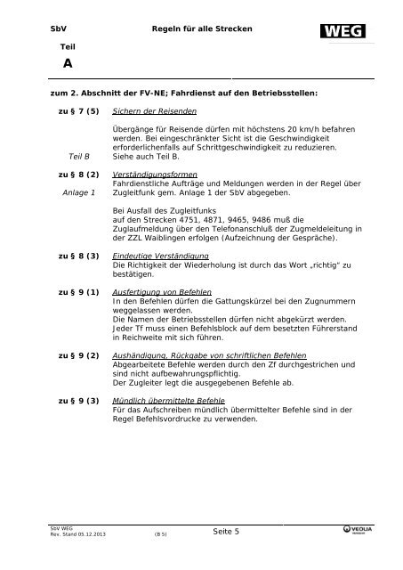 Berichtigung 5 zur SbV - WÃ¼rttembergische Eisenbahn-Gesellschaft