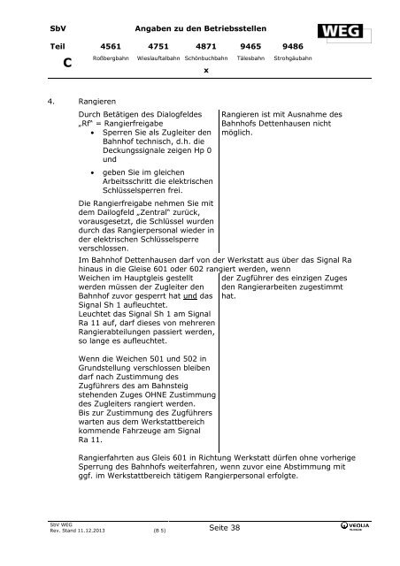 Berichtigung 5 zur SbV - WÃ¼rttembergische Eisenbahn-Gesellschaft