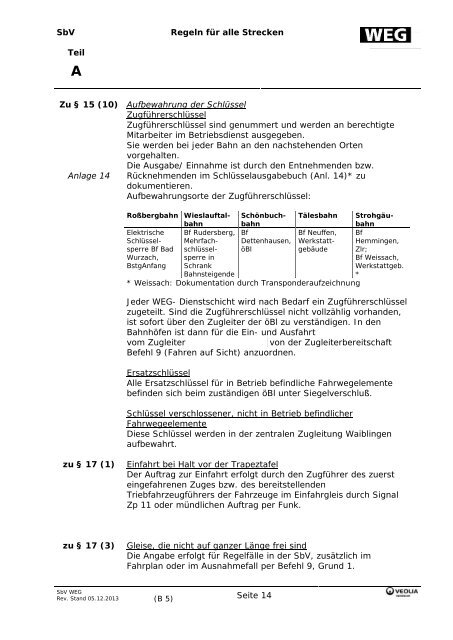Berichtigung 5 zur SbV - WÃ¼rttembergische Eisenbahn-Gesellschaft