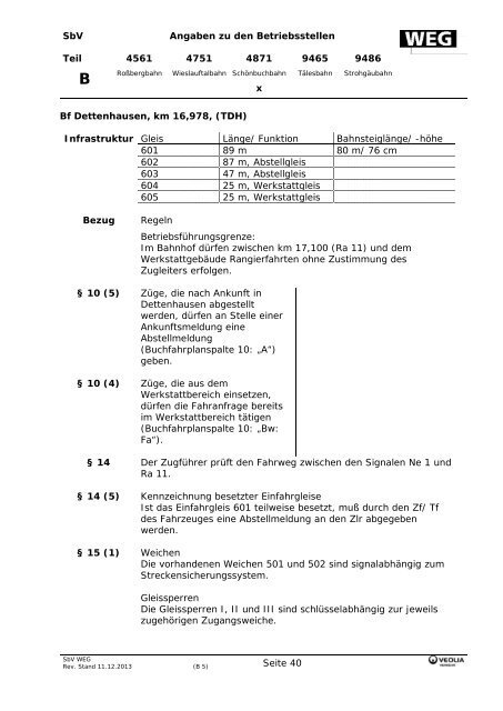 Berichtigung 5 zur SbV - WÃ¼rttembergische Eisenbahn-Gesellschaft