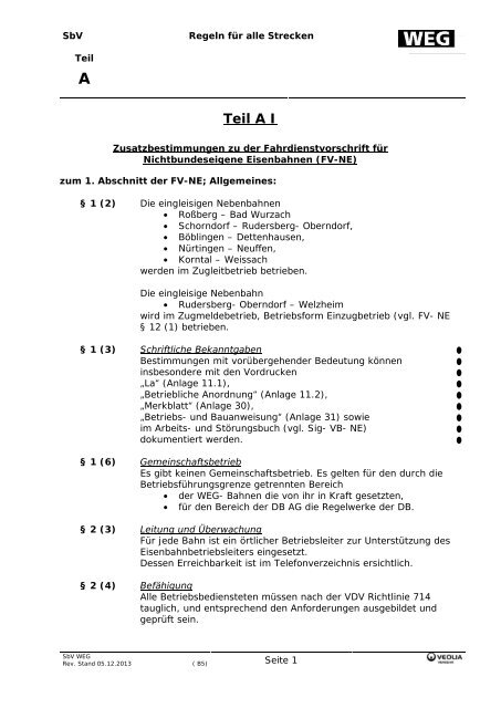 Berichtigung 5 zur SbV - WÃ¼rttembergische Eisenbahn-Gesellschaft