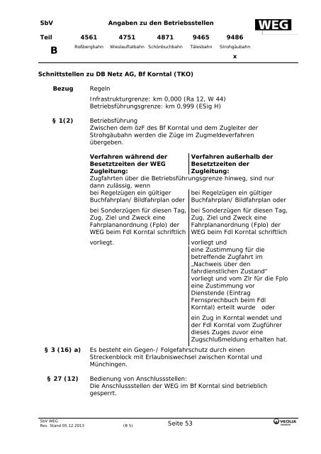 Berichtigung 5 zur SbV - WÃ¼rttembergische Eisenbahn-Gesellschaft