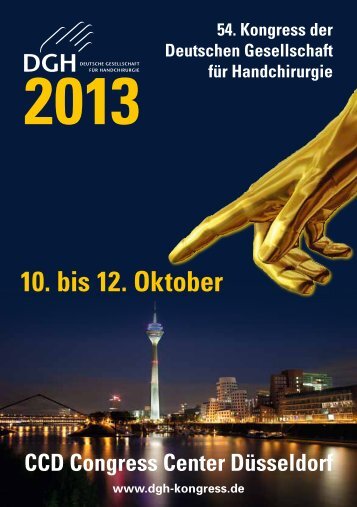 10. bis 12. Oktober CCD Congress Center DÃ¼sseldorf - DGH