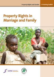 Property Rights in Marriage and Family - ICRW