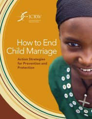 How to End Child Marriage: Action Strategies for Prevention ... - ICRW