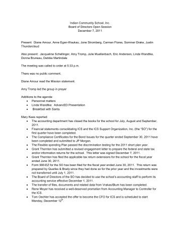 12/07/11 Meeting (PDF) - Indian Community School of Milwaukee