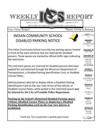 09/24/2010 (PDF) - Indian Community School of Milwaukee
