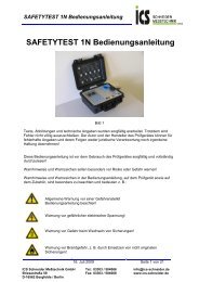 SAFETYTEST 1N Bedienungsanleitung - ICS Schneider ...