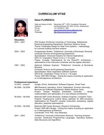 CURRICULUM VITAE - Electronic Systems