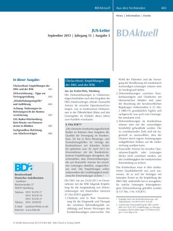 JUS-Letter (PDF) - BDA
