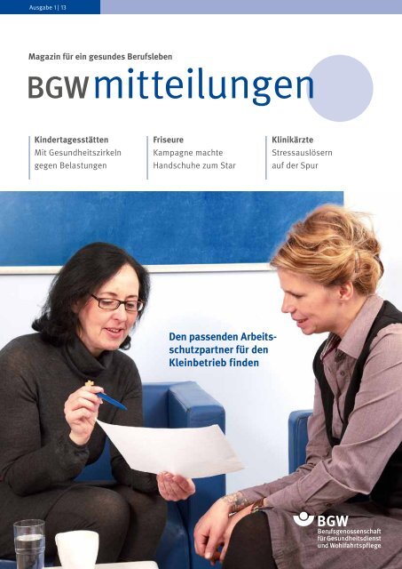 BGW mitteilungen Ausgabe 1/2013 herunterladen (PDF, 3MB)