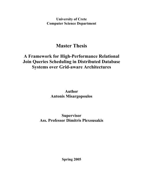 master thesis database vu