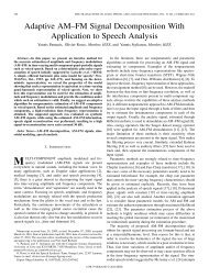 Adaptive AM–FM Signal Decomposition With Application to ... - ICS