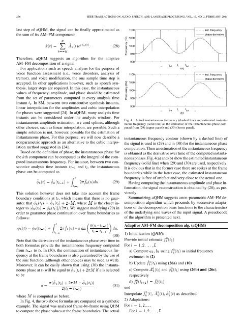 Adaptive AM–FM Signal Decomposition With Application to ... - ICS