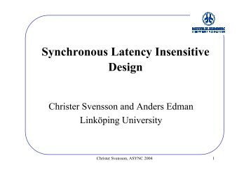 Synchronous Latency Insensitive Design - ICS