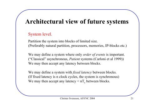 Synchronous Latency Insensitive Design - ICS