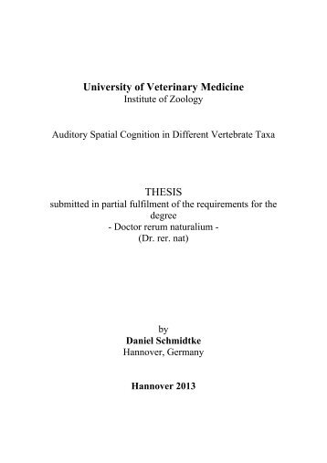 University of Veterinary Medicine THESIS