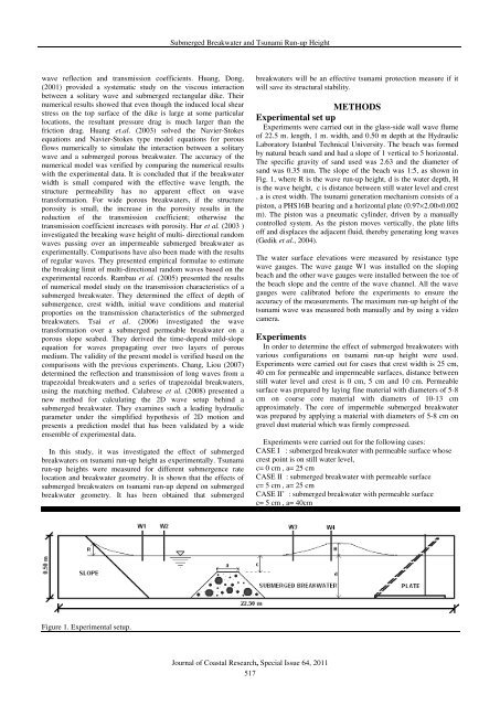 Experimental Investigation on the Effects of Submerged Breakwaters ...