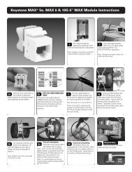 Keystone MAXÂ® 5e, MAX 6 & 10G 6â¢ MAX Module Instructions - ICS