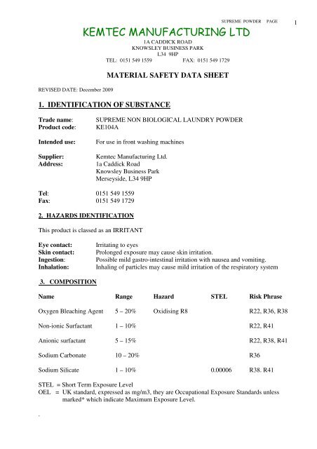 Krups XS3000 Cleaning Tablets E-0022 MSDS Safety Sheet by Everlake - Issuu