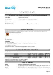 MSDS data sheet - Industrial Cleaning Supplies (Liverpool)