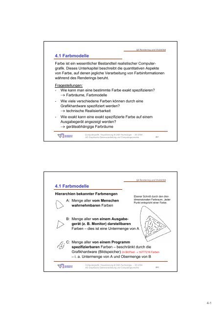 Kapitel 4 - Rendering und VisibilitÃ¤t - ICSY