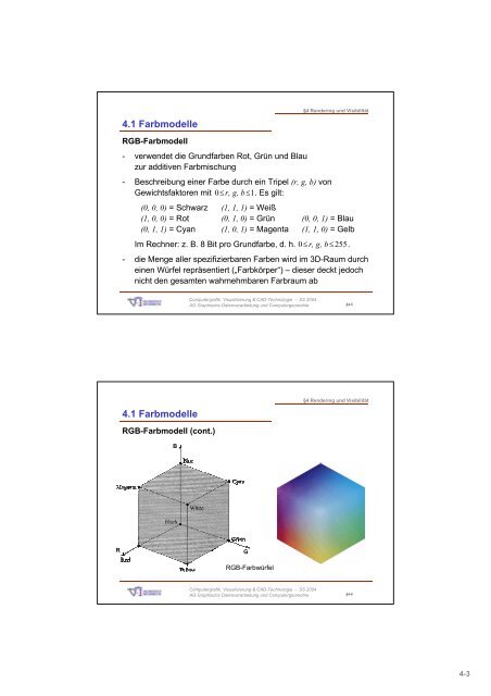 Kapitel 4 - Rendering und VisibilitÃ¤t - ICSY