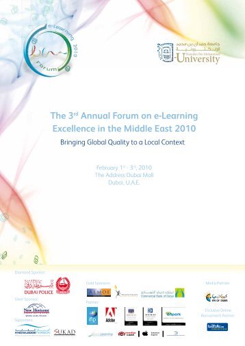 The 3rd Annual Forum on e-Learning Excellence in the Middle East ...