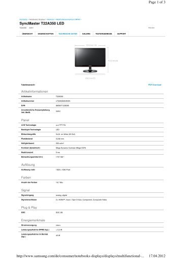 Samsung T22A350 (pdf | deutsch) - ICT Rental