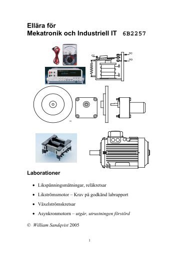 EllÃ¤ra fÃ¶r Mekatronik och Industriell IT 6B2257