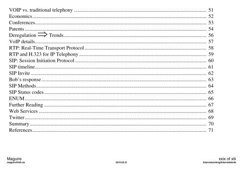 Lectures notes for 2010 - KTH