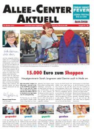 15.000 Euro zum Shoppen - Allee-Center Magdeburg