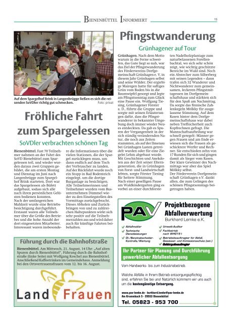 INFORMIERT - Gemeinde BienenbÃ¼ttel