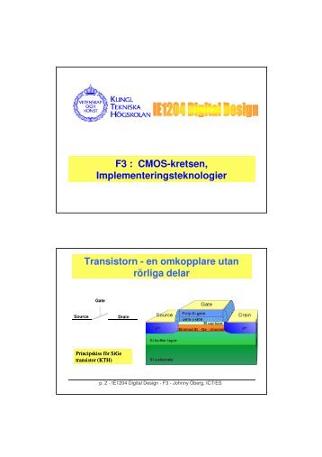 CMOS. Integrerade Kretsar (7400-serien). Multiplexer. Look ... - KTH