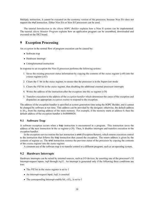 Introduction to the Altera Nios II Soft Processor - FTP - Altera