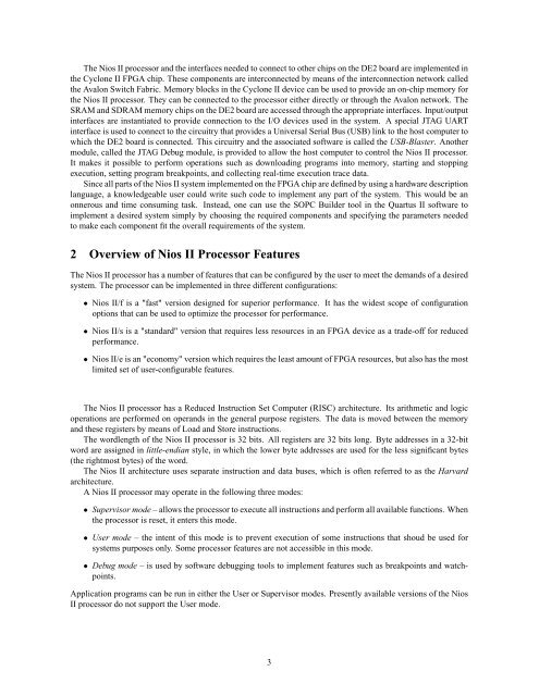 Introduction to the Altera Nios II Soft Processor - FTP - Altera