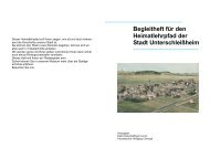 Begleitheft fÃ¼r den Heimatlehrpfad der Stadt UnterschleiÃŸheim