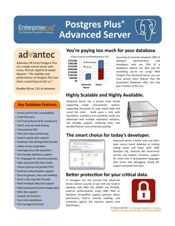 Postgres Plus® Advanced Server - EnterpriseDB