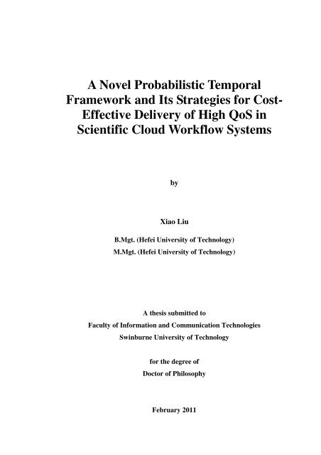 Xiao Liu PhD Thesis.pdf - Faculty of Information and Communication ...