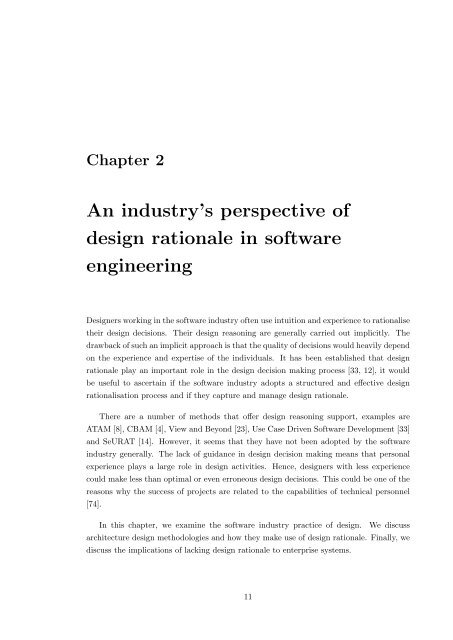 A Rationale-based Model for Architecture Design Reasoning
