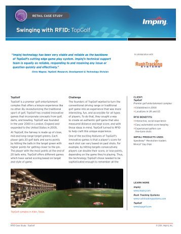 Swinging with RFID: TopGolf - Impinj