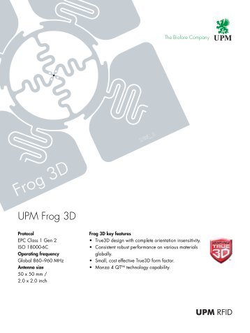 UPM Frog 3D - RFID Tags