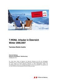 T-MONA. Urlauber in Österreich Winter 2006/2007 Tourismus ...