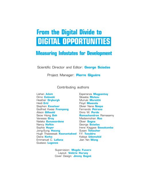 From the Digital Divide to Digital Opportunities - ICT Digital Literacy