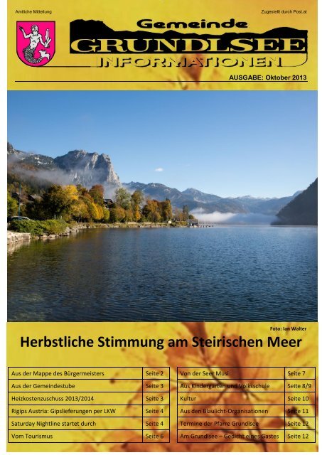 Herbstliche Stimmung am Steirischen Meer - Grundlsee