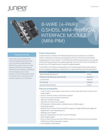 8-Wire (4-Pair) G.SHDSL Mini-Physical Interface ... - eircomICTdirect