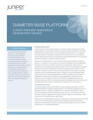 Diameter Base Platform: Custom Diameter ... - ICT Networks