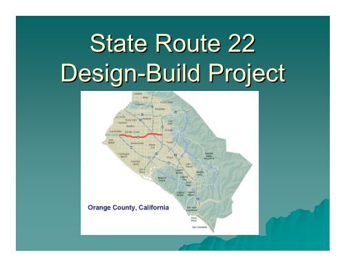 State Route 22 Design-Build Project - ictpa-scc